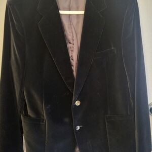 Vintage Black Velvet Blazer. Ernesto Banelli.
